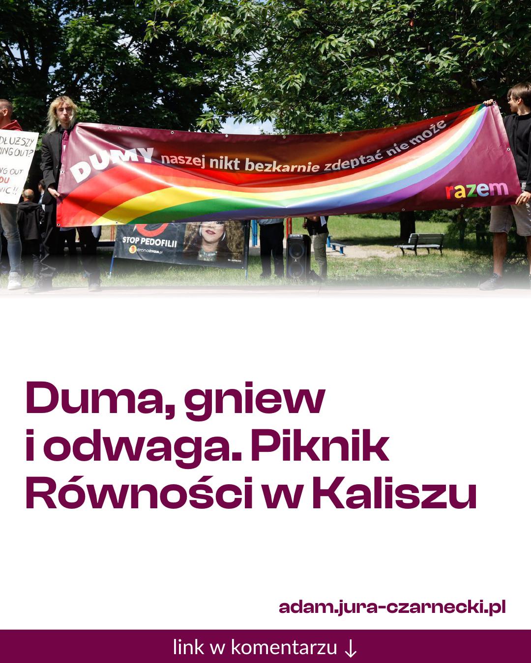 Grafika do udostępnienia: Duma, gniew i odwaga. Piknik Równości w Kaliszu